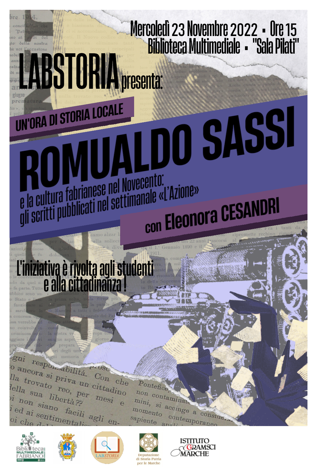 Un’ORA di STORIA LOCALE con LABSTORIA -- CICLO DI LEZIONI DI STORIA LOCALE